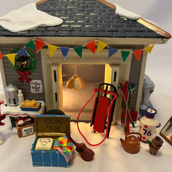 Dept 56 Snow Village – “Another Man’s Treasure” Lighted Garage w/accessories - Picture 8 of 16